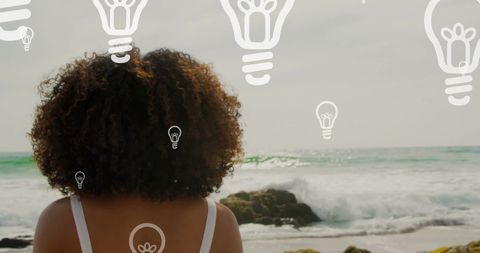 Inspiration and creativity concept at seaside