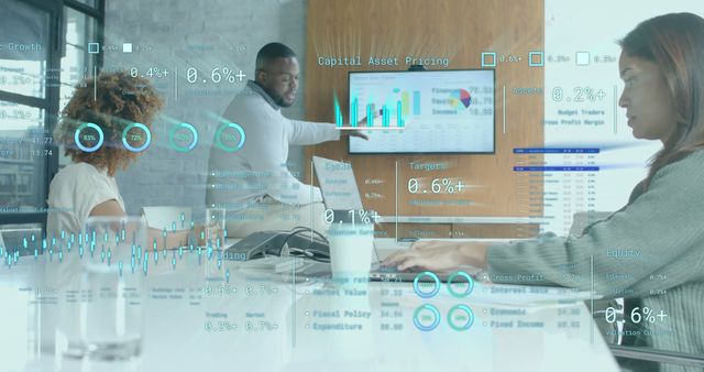 Team Analyzing Data on Digital Board in Modern Office - Download Free Stock Images Pikwizard.com