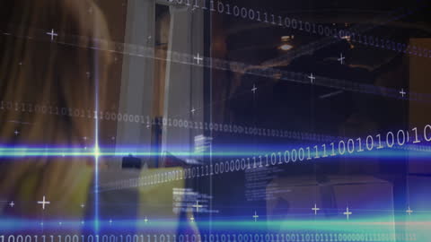 Warehouse Worker Integrating Digital Technology Concept