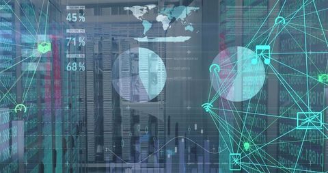 Visualizing global network connectivity over data center servers with holographic dashboard