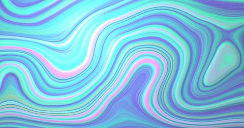 Mesmerizing abstract fluid pattern with green and blue waves