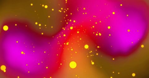 Colorful abstract lights with floating multicolored orbs