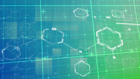 Digital Chemical Structure Animation with Futuristic Interface
