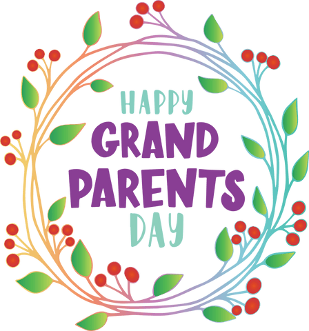 Happy Grandparents Day Digital Frame Illustration on Transparent Background - Download Free Stock Videos Pikwizard.com