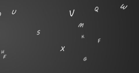 Floating Alphabet Letters in Dark Minimalist Space - Download Free Stock Images Pikwizard.com