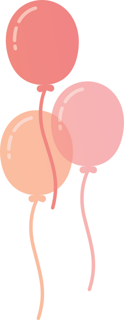 Digital png illustration of three pink balloons, useful for party and celebration-themed projects. Can be used in invitations, posters, greeting cards, and digital decor designs due to its transparency. Adds a festive touch to any creative work.