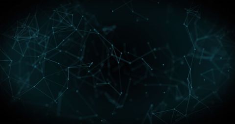 Futuristic Digital Network with Interconnected Nodes on Dark Background - Download Free Stock Images Pikwizard.com