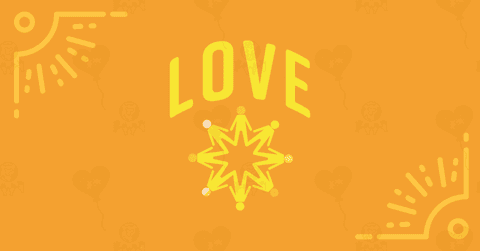 transparent love illustrative design with orange patterns - Download Free Stock Videos Pikwizard.com