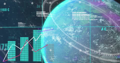 Futuristic Global Finance and Technology Concept Visualization