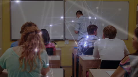 Innovative Classroom with Diverse Students and Technology Concepts