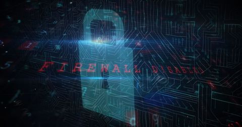 Cybersecurity Breach Visual with Lock and Background Codes - Download Free Stock Images Pikwizard.com