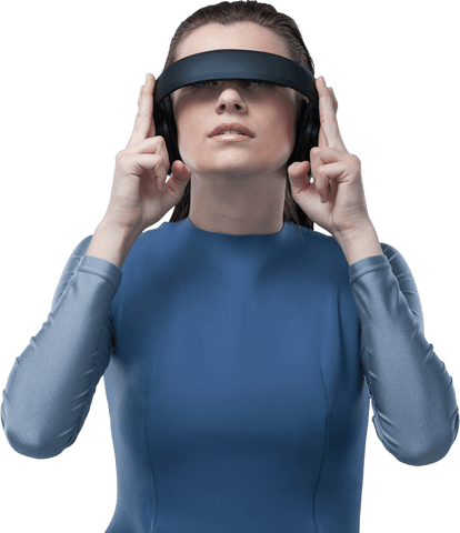 Virtual Reality Simulator Experience by Woman Transparent Background - Download Free Stock Videos Pikwizard.com