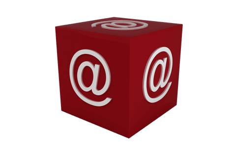 transparent red cube with email symbol design - Download Free Stock Videos Pikwizard.com