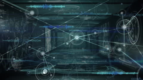 Futuristic Digital Data Network and Information Flow