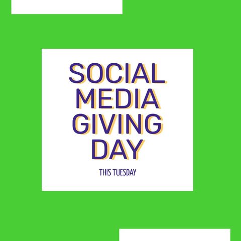 Social Media Giving Day Announcement on Vibrant Background - Download Free Stock Templates Pikwizard.com