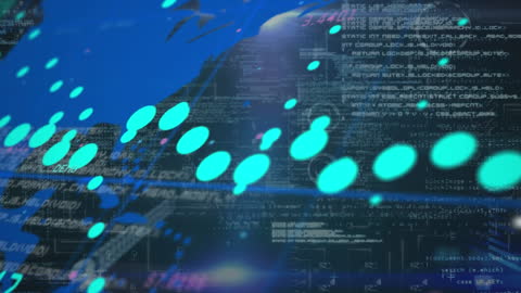 Digital World Map Overlaying Futuristic Data Interface