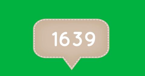 counting number in chat bubble on green background - Download Free Stock Images Pikwizard.com
