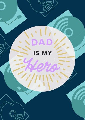 Heartfelt Father's Day Card Design with Hero Message - Download Free Stock Templates Pikwizard.com