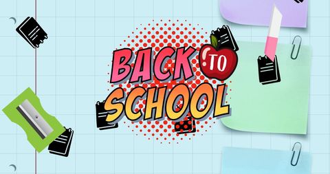 Colorful Back to School Celebration with School Supplies - Download Free Stock Images Pikwizard.com
