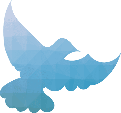 transparent geometric dove silhouette with blue gradient - Download Free Stock Videos Pikwizard.com