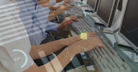 Financial Data Analysis and Business Technology Interaction - Download Free Stock Images Pikwizard.com