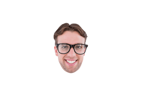 Transparent Caucasian Man Smiling with Glasses on Face - Download Free Stock Videos Pikwizard.com