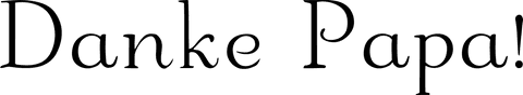 Danke papa text on transparent background