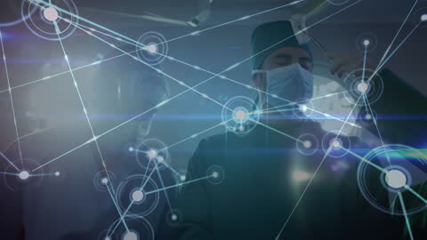 Futuristic Medical Science Concept with Global Network