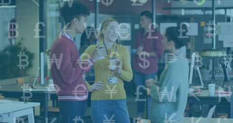 Young Professionals Collaborating in Modern Office Workspace