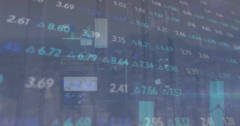 Financial Data and Graphs Display on Digital Interface Background - Download Free Stock Images Pikwizard.com