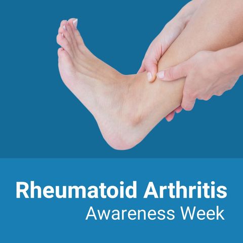 Caucasian Woman Holding Ankles Promoting Arthritis Awareness