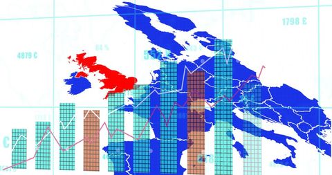 World Map Overlay on Financial Data Highlighting International Analysis - Download Free Stock Images Pikwizard.com