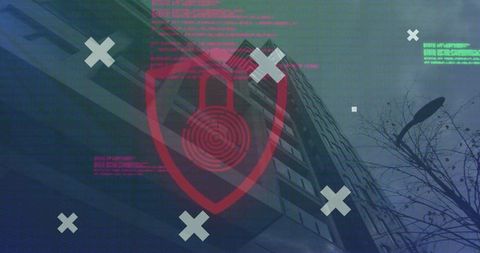 Digital security key shield on urban structure