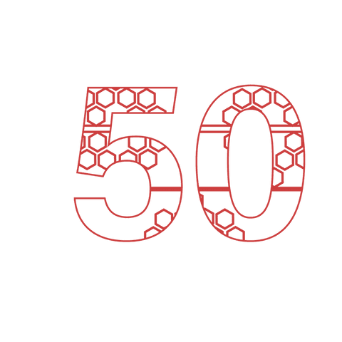 Vector Red 50 Number with Patterns on Transparent Background - Download Free Stock Videos Pikwizard.com