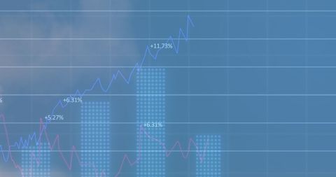 Financial Data Over Electric Sky Concept for Energy Sector - Download Free Stock Images Pikwizard.com