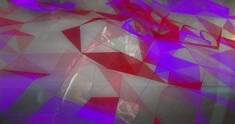 Rugby Player Running in Digital Abstract Overlay