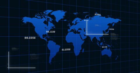 Global Financial Data Processing Over World Map - Download Free Stock Images Pikwizard.com