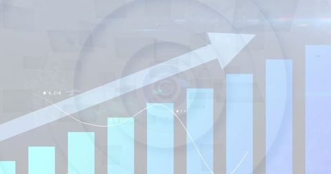 Abstract Digital Graph Showing Upward Business Growth Trend - Download Free Stock Images Pikwizard.com