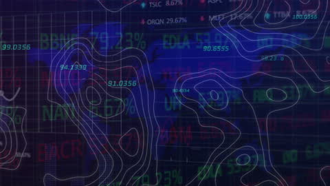 Abstract Business Data and Financial Analysis Animation