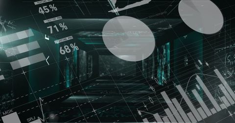 Futuristic Digital Interface in Neon Data Tunnel Simulation - Download Free Stock Images Pikwizard.com