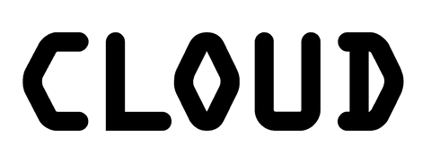 Digital cloud text icon on transparent background