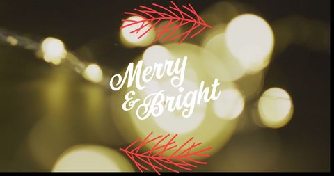 Festive Christmas Greeting with Fairy Lighting Effect