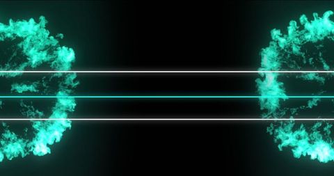 Abstract Futuristic Neon Rings on Dark Background