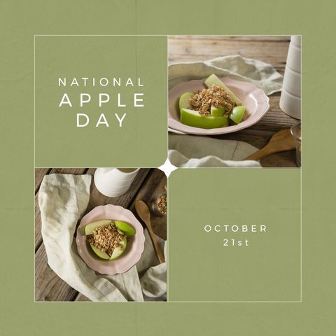 Celebrating National Apple Day with Granny Smith Apple Slices - Download Free Stock Templates Pikwizard.com