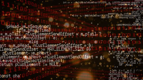 Digital Cyber Matrix with Data Code Stream