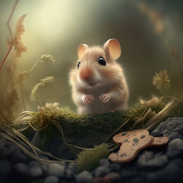 Close up of cute grey mouse in nature background, created using generative ai technology - Download Free Stock Photos Pikwizard.com