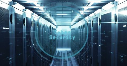 Cybersecurity Concept with Digital Data Across Computer Servers - Download Free Stock Images Pikwizard.com