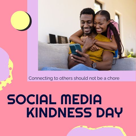 Celebrating Social Media Kindness Day with a Happy Couple - Download Free Stock Templates Pikwizard.com