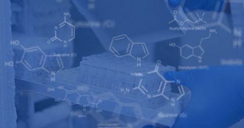 Innovative Chemical Research: Scientist Analyzing Data with 3D Molecular Models - Download Free Stock Images Pikwizard.com