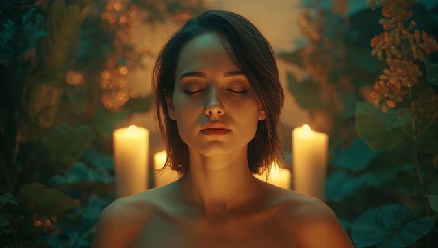 Serene Meditation with Candlelight Ambiance